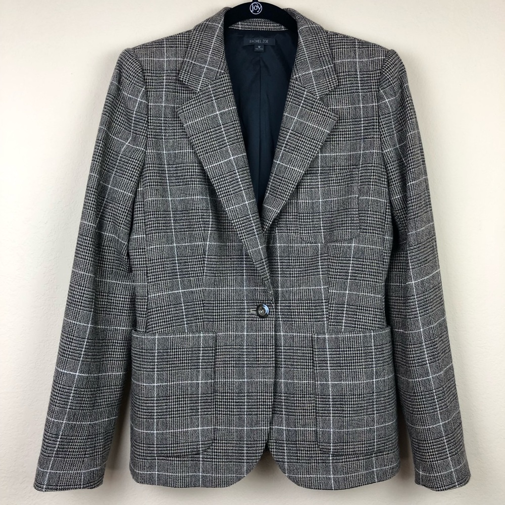 🎄🎁 EUC Rachel Zoe Glen Plaid Jacket